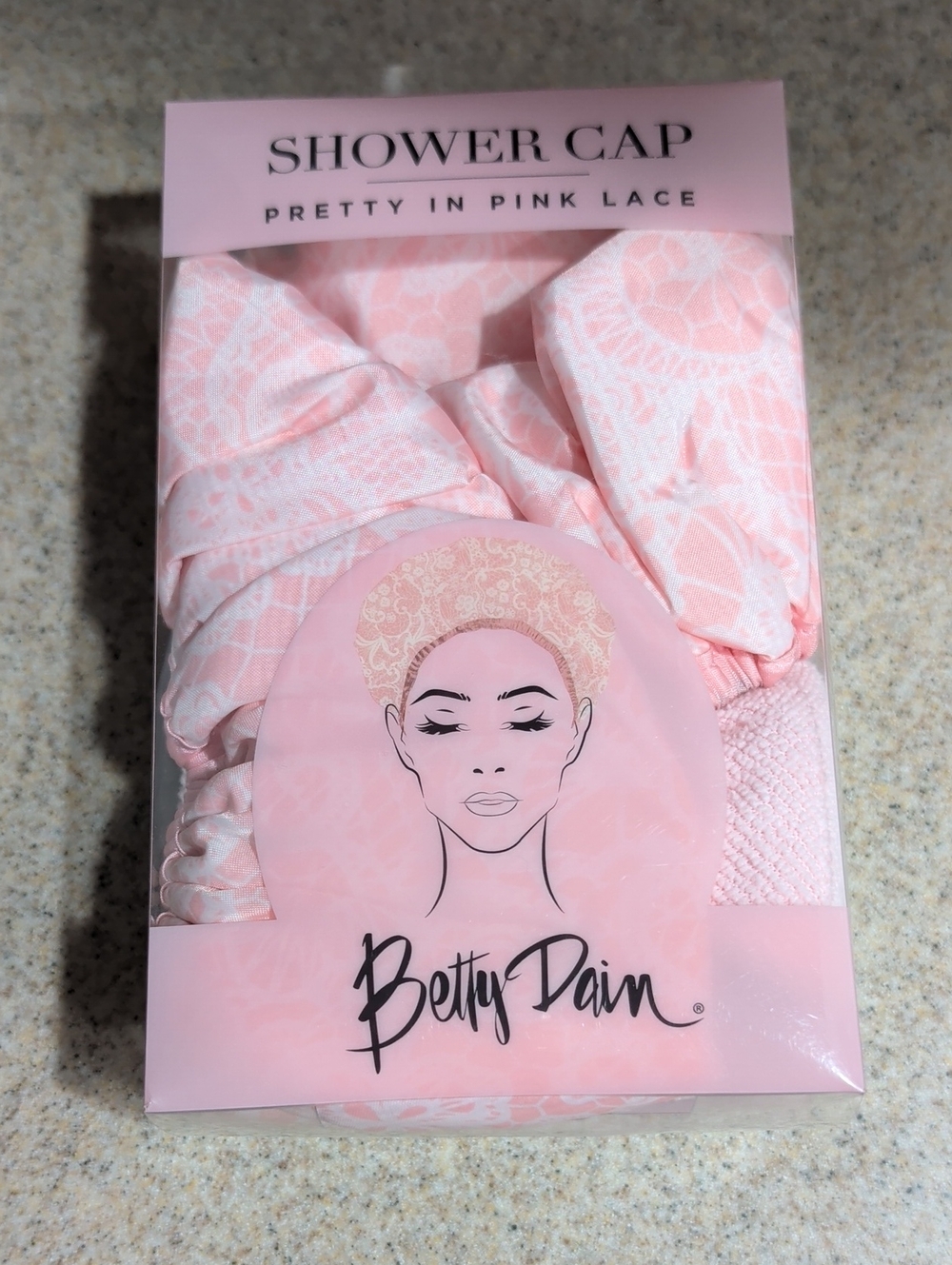Pretty in Pink Lace Shower Cap
